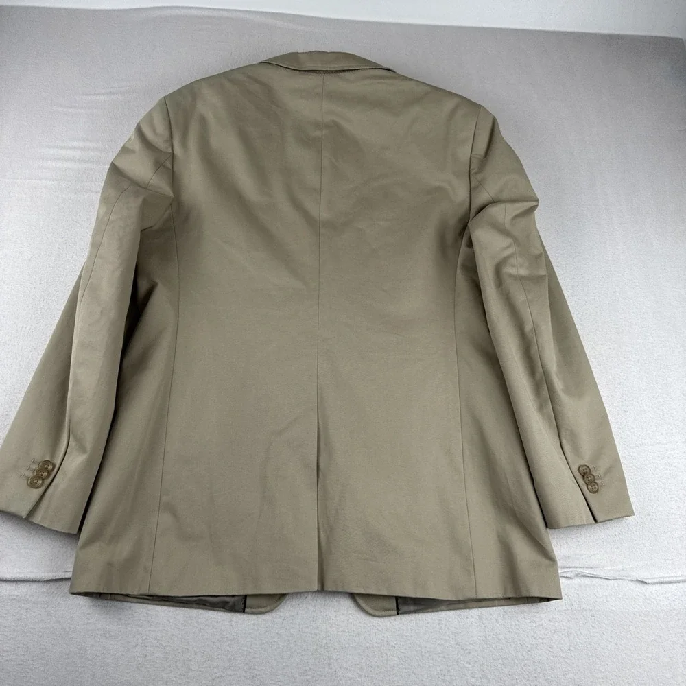 Banana Republic Tessuti Sondrio Fabric Mens Tan Blazer 42R Cotton preppy office